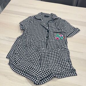 Kate spade Black and White Checkered Pajamas